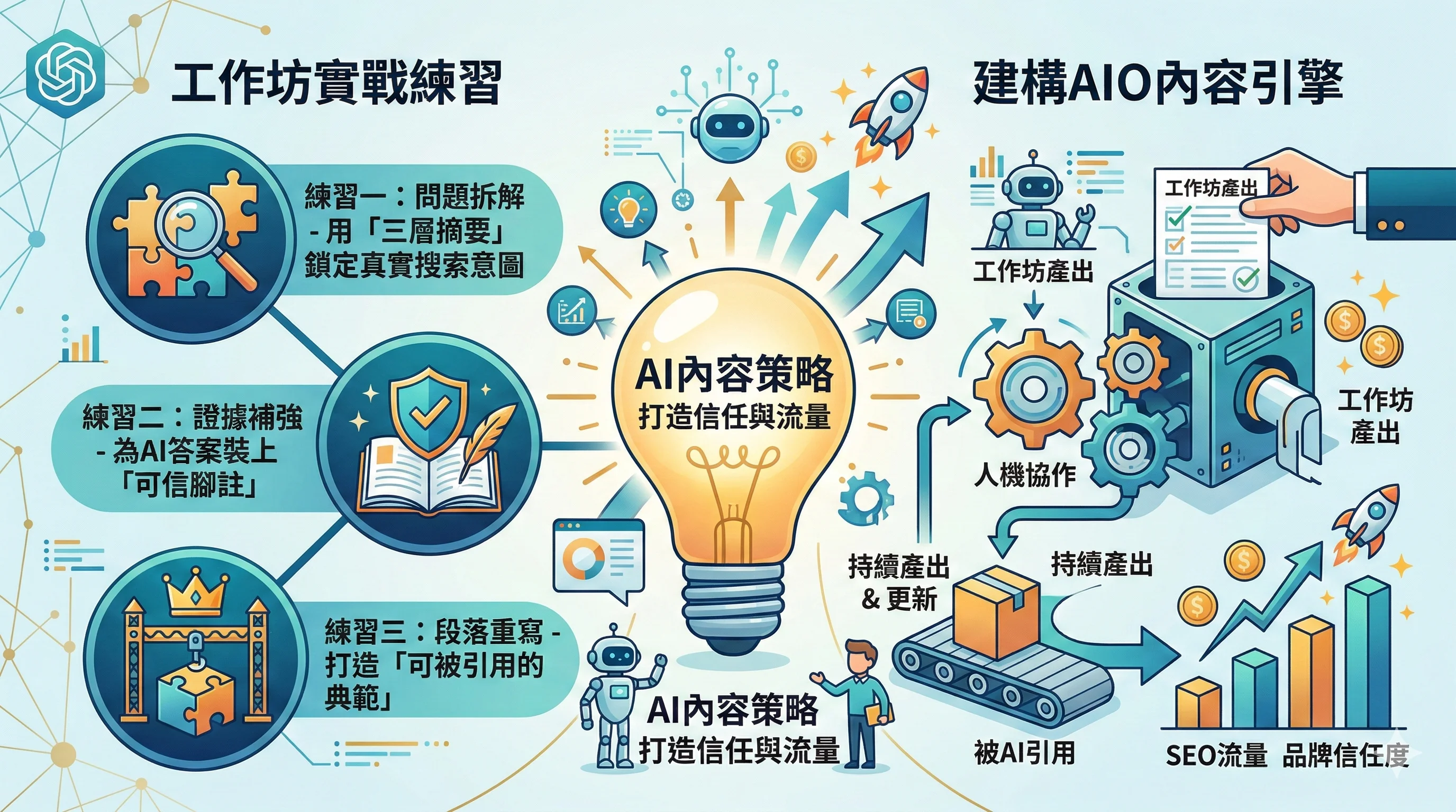 AI行銷工作坊實戰指南：打造信任與流量兼得的內容策略